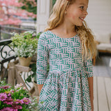 Emile Dress in Wildflower Grid