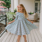 Emile Dress in Wildflower Grid