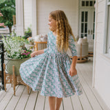 Emile Dress in Wildflower Grid