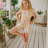 Macie Romper in Lemonade