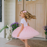 Tutu Dress in Ditsy Bunny