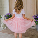 Tutu Dress in Ditsy Bunny