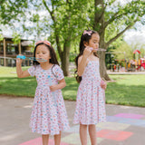 Camila Dress in Rainbow Butterfly