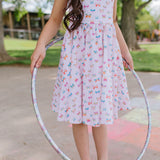 Camila Dress in Rainbow Butterfly