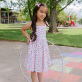 Camila Dress in Rainbow Butterfly
