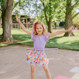 Ruffle Skort in Sunshine Tile