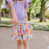 Ruffle Skort in Sunshine Tile