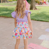 Ruffle Skort in Sunshine Tile