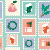 Leah Romper in Holiday Stamps