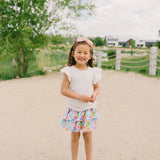 Ruffle Skort in Palm Tree