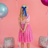 Diana Dress in Pink Confetti Lamè