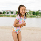 Zoey Swim in Pink Flowers