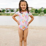 Zoey Swim in Pink Flowers