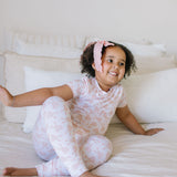 2 piece Short Sleeve Bamboo Pajama in Ditsy Bunny