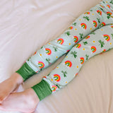 2 piece Short Sleeve Bamboo Pajama in Pure Luck