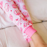 2 piece Short Sleeve Bamboo Pajama in Eat Your Heart Out