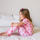 2 piece Short Sleeve Bamboo Pajama in Eat Your Heart Out