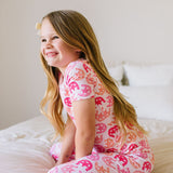 2 piece Short Sleeve Bamboo Pajama in Horse Shoe