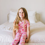 2 piece Short Sleeve Bamboo Pajama in Horse Shoe