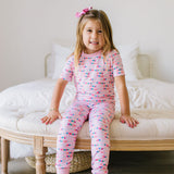 2 piece Short Sleeve Bamboo Pajama in Besties