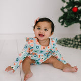 Leah Romper in Holiday Stamps