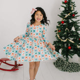 Gwendolyn Dress in Holiday Stamps