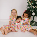 Puff Dress in Holiday Bows