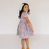Day Dress in Plum Fields