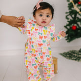 Mabel Romper in Holiday Bows