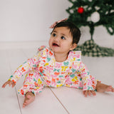 Mabel Romper in Holiday Bows