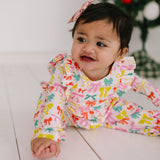 Mabel Romper in Holiday Bows