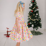 Puff Dress in Holiday Bows