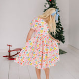 Puff Dress in Holiday Bows