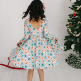Gwendolyn Dress in Holiday Stamps