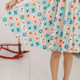 Gwendolyn Dress in Holiday Stamps