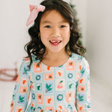 Gwendolyn Dress in Holiday Stamps