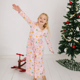 Long Sleeve Leggy Romper in Christmas Cookies