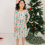 Gwendolyn Dress in Holiday Stamps