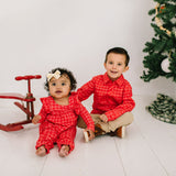Mabel Romper in Red Picnic Plaid