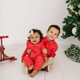 Mabel Romper in Red Picnic Plaid
