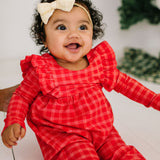Mabel Romper in Red Picnic Plaid