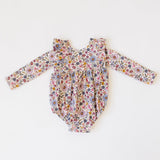 Leah Romper in Plum Fields