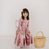 Gwendolyn Dress in Tea Rose Crushed Velvet
