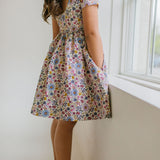 Day Dress in Plum Fields