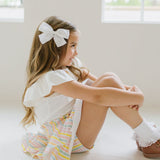 Ruffle Skort in Pastel Stripe