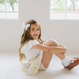 Ruffle Skort in Pastel Stripe