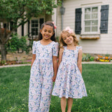 Puff Leggy Romper in Blossom