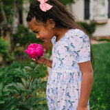 Puff Leggy Romper in Blossom