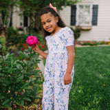 Puff Leggy Romper in Blossom