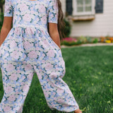 Puff Leggy Romper in Blossom